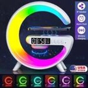 G63 Smart Light Sound Machine Alarm Clock Wireless Charger Bluetooth Speaker‎